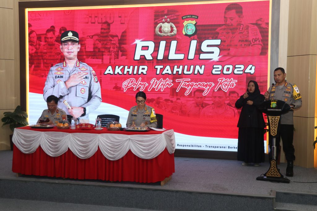 Gelar Rilis Akhir Tahun, Kapolres Metro Tangerang Kota Sampaikan Capaian Kinerja 2024