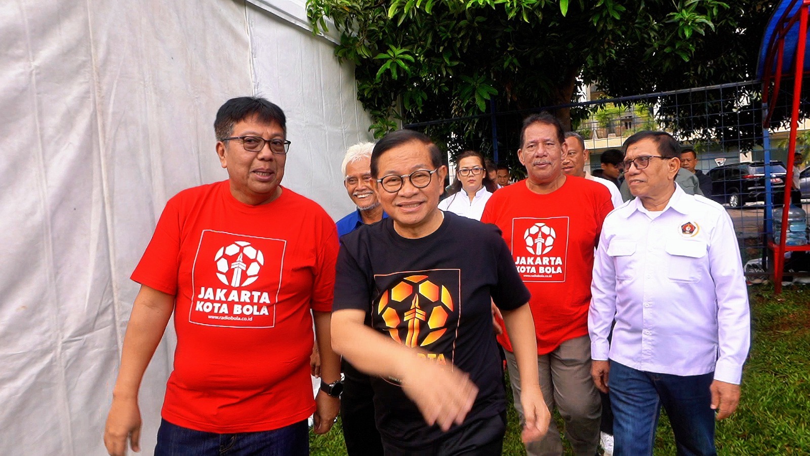 Gubernur DKI Jakarta Pramono Anung di dampingi Ketua umum PWI pusat Hendry Ch Bangun.