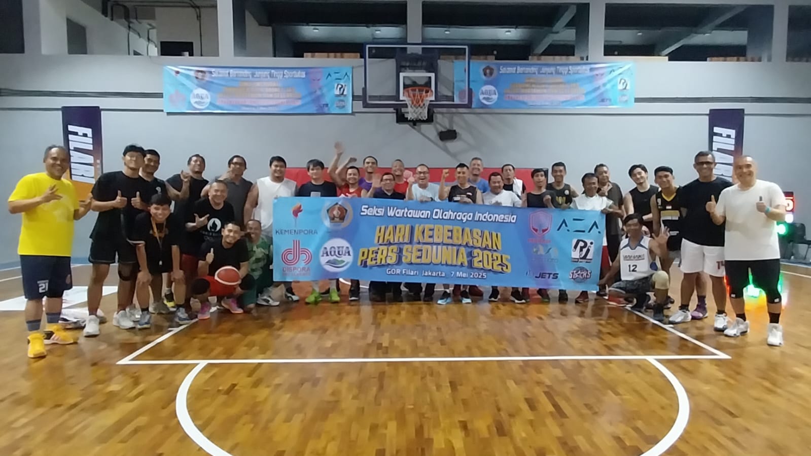 Turnamen Basket Siwo PWI Pusat 3×3 Dimeriahkan Puluhan Wartawan dan Selebritis