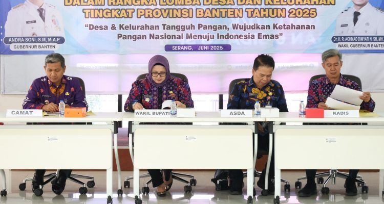 Wabup Intan Kawal Dan Dukung Desa Sodong Kecamatan Tigaraksa Jadi Juara Lomba Desa dan Kelurahan Tingkat Provinsi Banten.