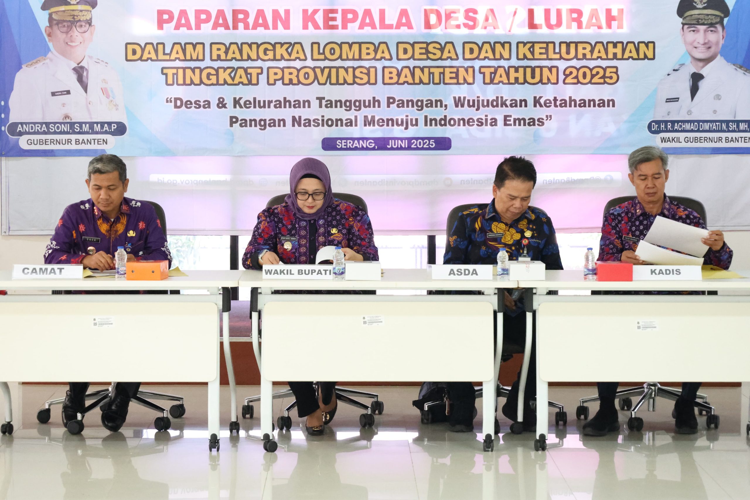 Wabup Intan Kawal Dan Dukung Desa Sodong Kecamatan Tigaraksa Jadi Juara Lomba Desa dan Kelurahan Tingkat Provinsi Banten.