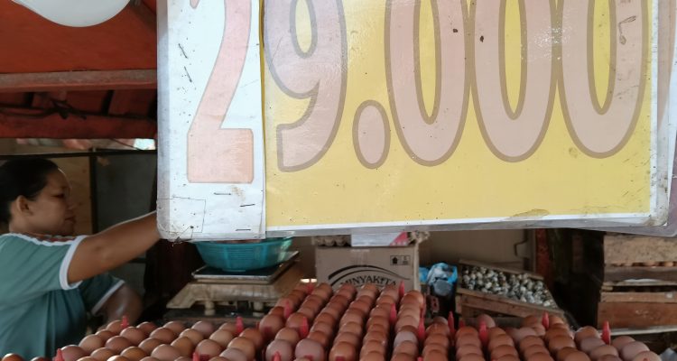 Duh, Sudah 2 Pekan Harga Telur Ayam Ras Bertengker Rp29.000/Kg di Tangerang