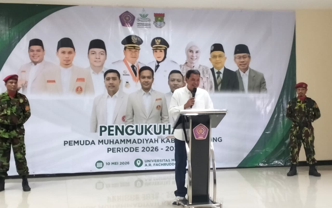 Bupati Tangerang Moch. Maesyal Rasied Hadir Dalam Pelantikan Pemuda Muhammadiyah. Senin, 11 Mei 2026.
