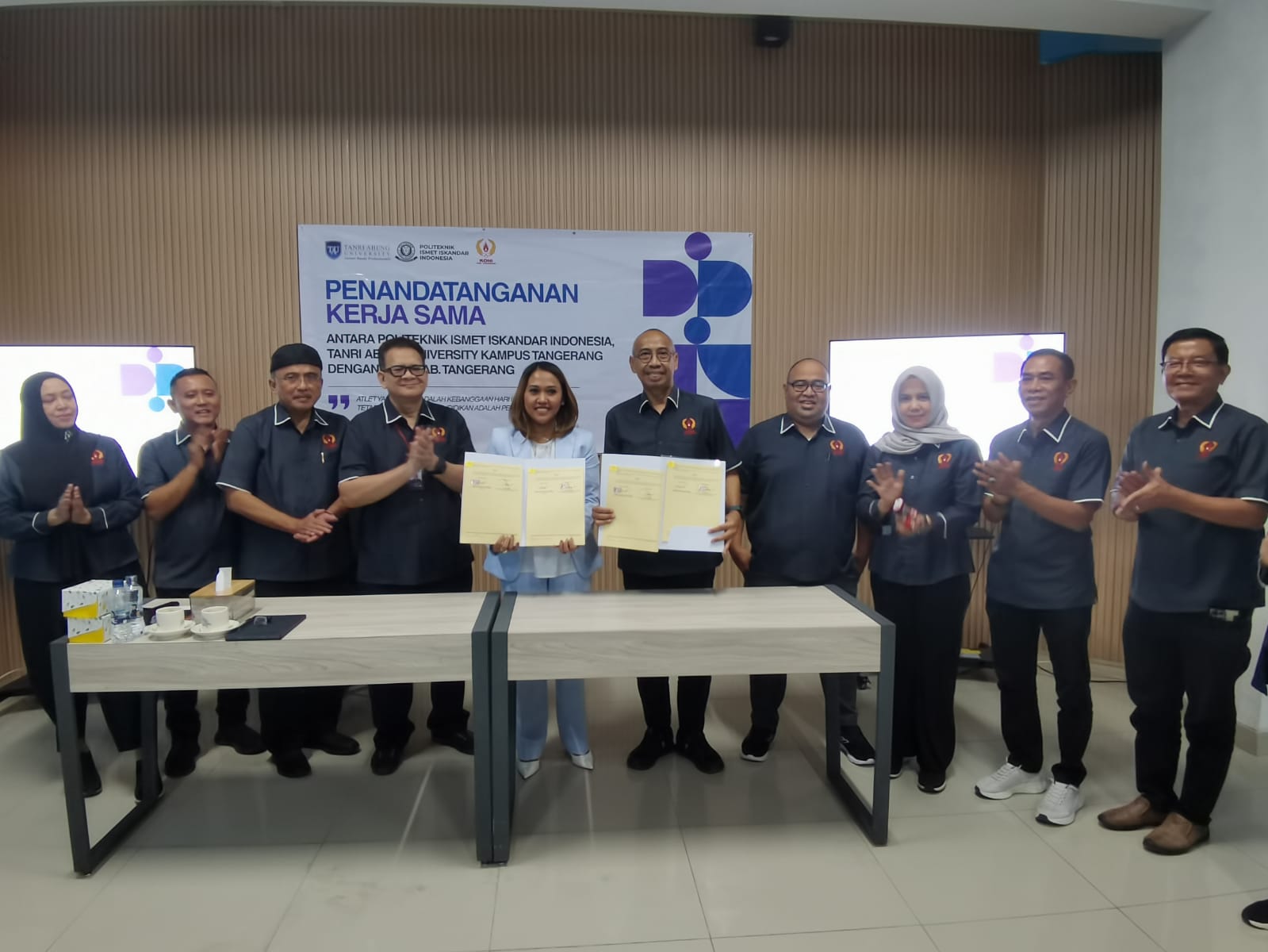 Atlet Bisa Kuliah Gratis, KONI Kabupaten Tangerang Gandeng Tanri Abeng University dan Politeknik Ismet Iskandar