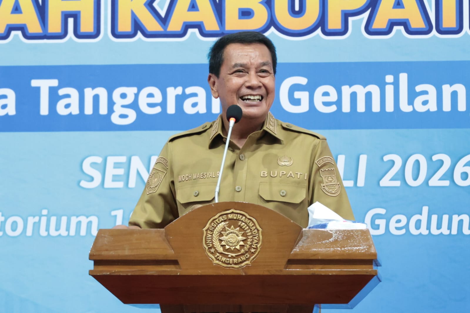 Bupati Maesyal Rasyid Tegaskan Komitmen Perluas Akses Kuliah Lewat Beasiswa Tangerang Gemilang