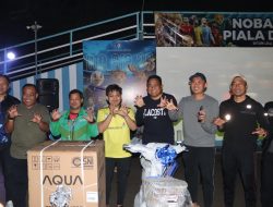 Ratusan Warga hingga Ojol Nobar Semifinal Piala Dunia 2026 di Polresta Tangerang, Suasana Makin Meriah dengan Doorprize