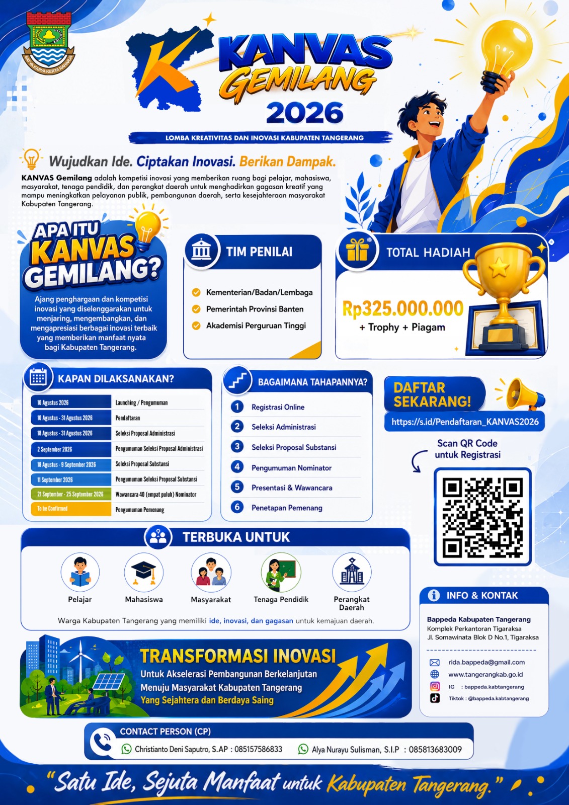 Canvas Gemilang 2026 Jadi Ruang Anak Muda Sumbang Gagasan untuk Pembangunan Tangerang