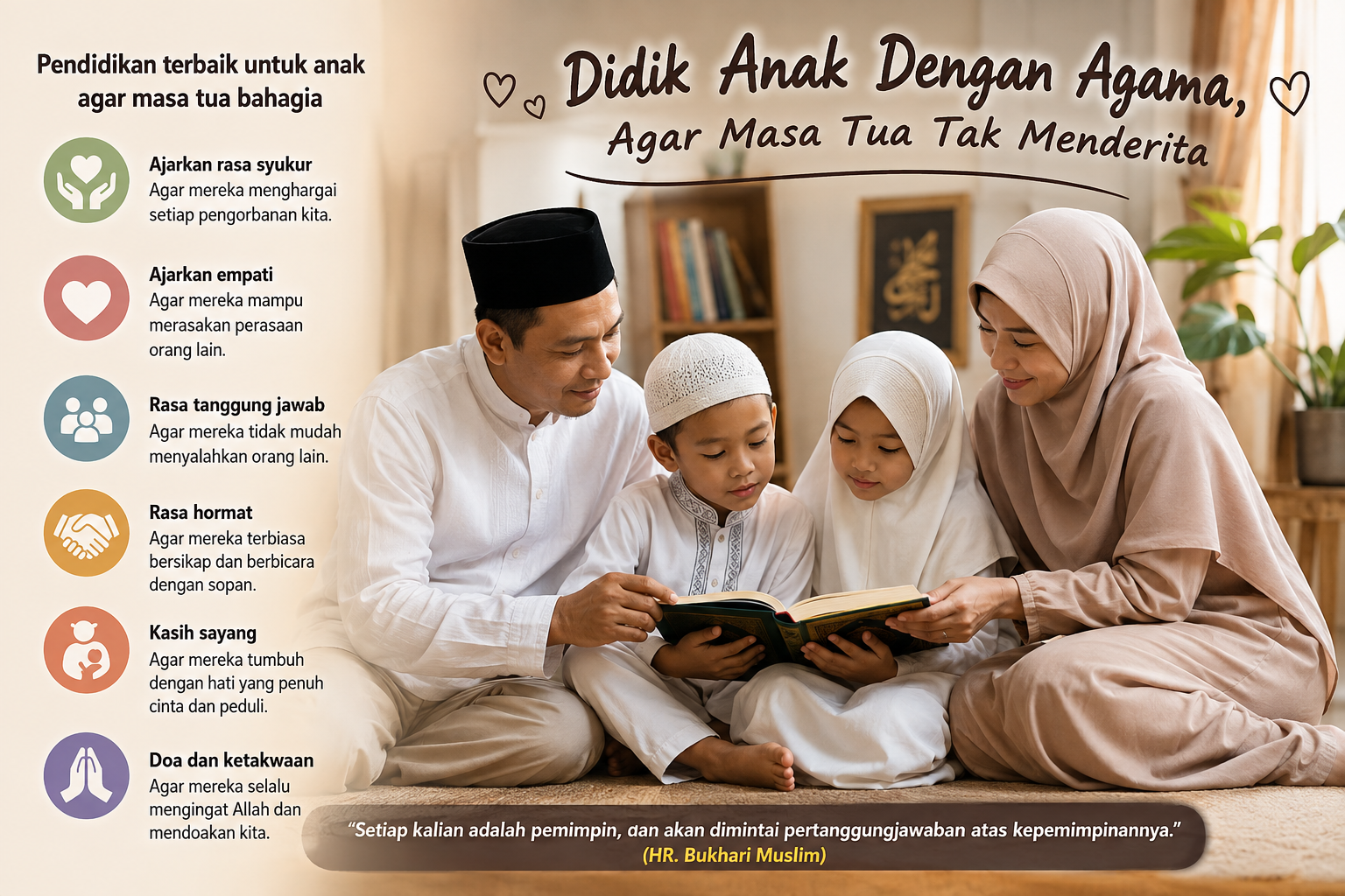 Didik Anak Dengan Agama, Agar Masa Tua Tak Menderita