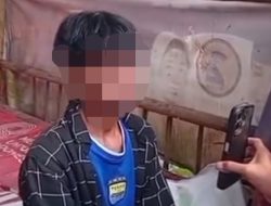 Petugas mengambil keterangan dari anak yang diduga menjadi korban dalam kasus pencabulan di Kecamatan Solear, Kabupaten Tangerang. Identitas korban disamarkan.