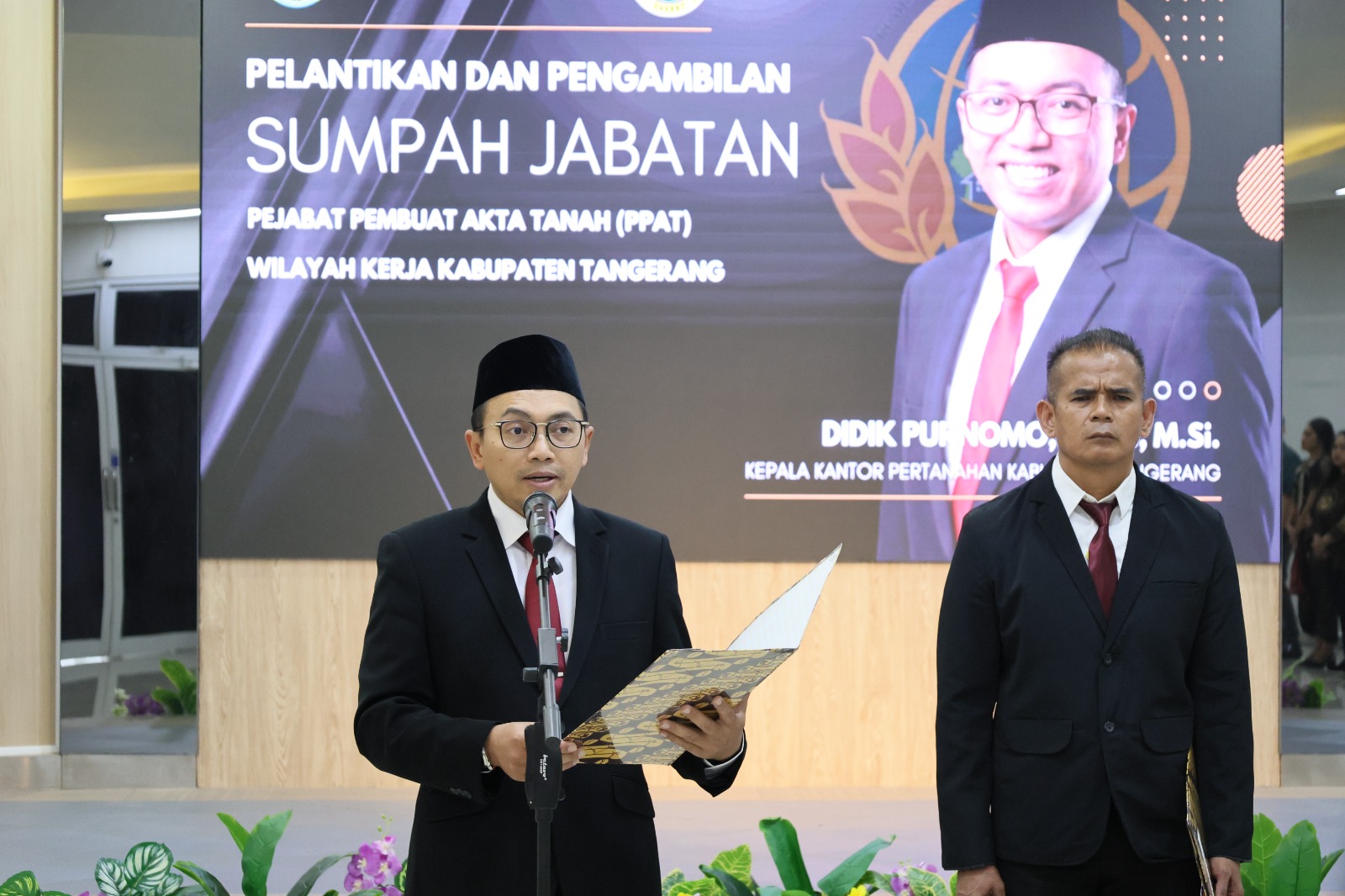 Empat PPAT Baru Kabupaten Tangerang Dilantik, Didik Purnomo Tekankan Integritas