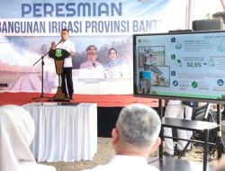 Belum Genap Dua Tahun Memimpin, Gubernur Andra Soni Resmikan Tujuh Daerah Irigasi
