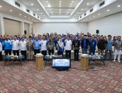 Bupati Tangerang Moch. Maesyal Rasyid bersama peserta Diklat II FSP-RTMM SPSI Provinsi Banten di Hotel Yasmin, Kecamatan Curug, Kabupaten Tangerang, Rabu (9/9/2026).