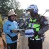 Polresta Tangerang Bagikan Masker Antisipasi Abu Vulkanik Gunung Anak Krakatau