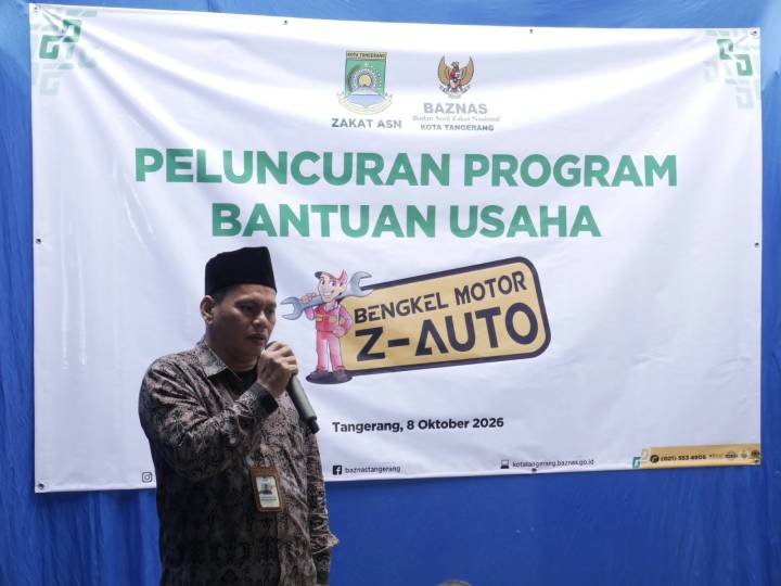 BAZNAS Kota Tangerang Salurkan Bantuan Z-Auto Rp18 Juta untuk Tiga Bengkel Motor